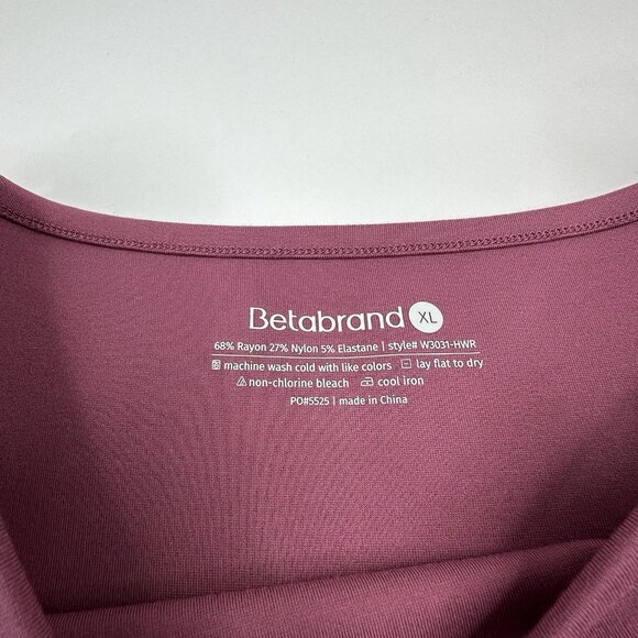 Betabrand Women’s NWT Mauve Purple Boat Neck Short Sleeve Boxy Hi-Low Top XL/C47 - Picture 7 of 11